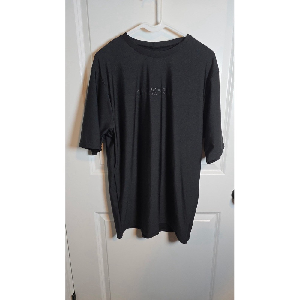 O'Neill Mens Black Short Sleeve Rash Guard Swim Shirt XL Loose Fit Logo‎